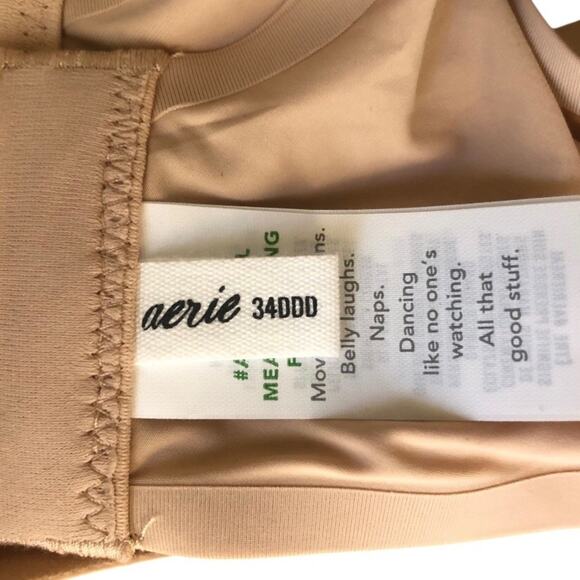 SMOOTHEZ by Aerie Full Coverage Lightly Lined Bra NWT Flexible Wire Beige 34DDD - Picture 7 of 15